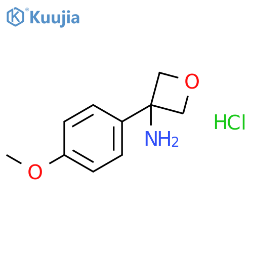 3-(4-methoxyphenyl)oxetan-3-amine;hydrochloride structure