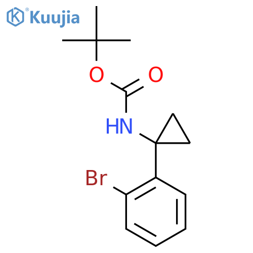 2-Methyl-2-propanyl [1-(2-bromophenyl)cyclopropyl]carbamate structure