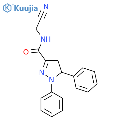 N-(cyanomethyl)-1,5-diphenyl-4,5-dihydro-1H-pyrazole-3-carboxamide structure
