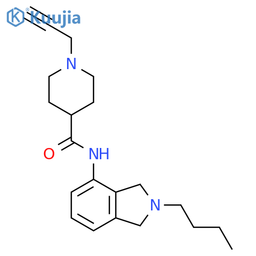 N-(2-butyl-2,3-dihydro-1H-isoindol-4-yl)-1-(prop-2-yn-1-yl)piperidine-4-carboxamide structure
