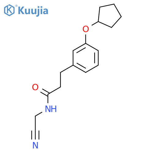 N-(cyanomethyl)-3-3-(cyclopentyloxy)phenylpropanamide structure