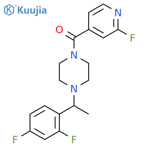 1-[1-(2,4-Difluorophenyl)ethyl]-4-(2-fluoropyridine-4-carbonyl)piperazine structure