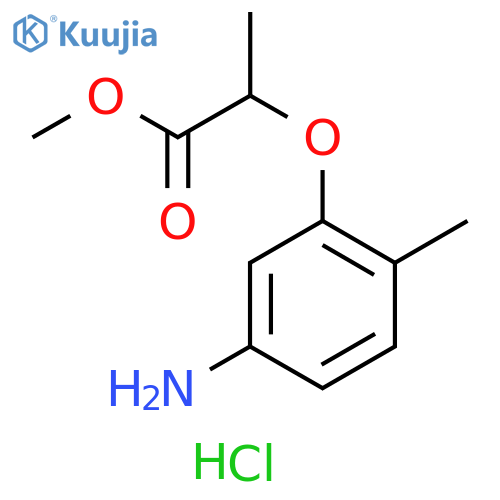 methyl 2-(5-amino-2-methylphenoxy)propanoate hydrochloride structure