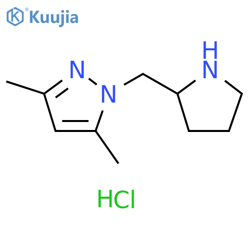 3,5-dimethyl-1-[(pyrrolidin-2-yl)methyl]-1H-pyrazole dihydrochloride structure