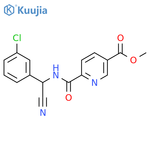 Methyl 6-{[(3-chlorophenyl)(cyano)methyl]carbamoyl}pyridine-3-carboxylate structure
