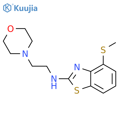 4-(methylsulfanyl)-N-[2-(morpholin-4-yl)ethyl]-1,3-benzothiazol-2-amine structure