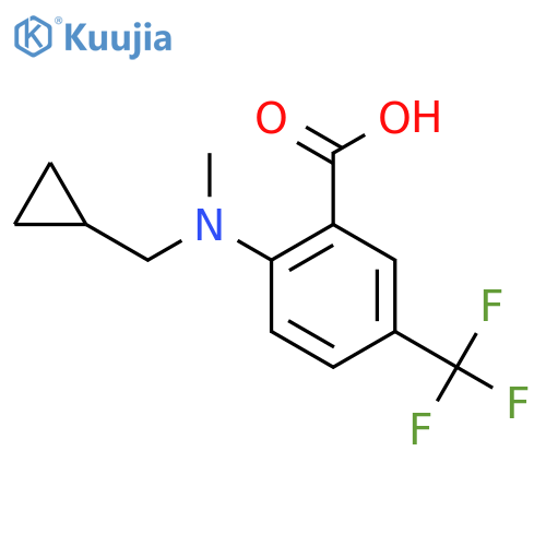 2-(cyclopropylmethyl)(methyl)amino-5-(trifluoromethyl)benzoic acid structure