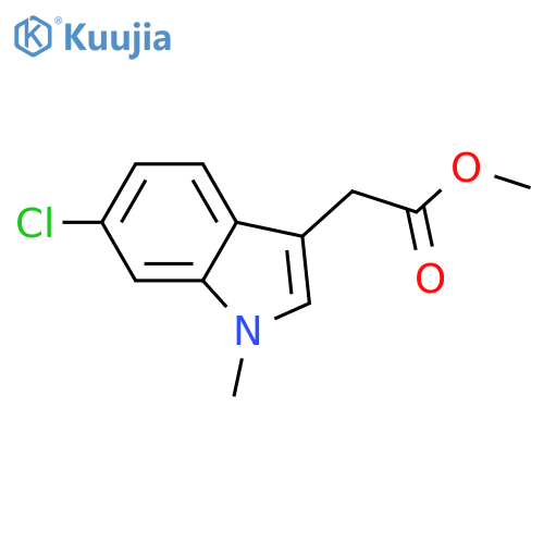 Methyl 2-(6-chloro-1-methyl-1H-indol-3-yl)acetate structure