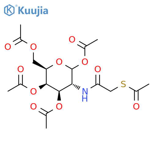 [(2R,3R,4R,5R)-3,4,6-triacetyloxy-5-[(2-acetylsulfanylacetyl)amino]oxan-2-yl]methyl acetate structure
