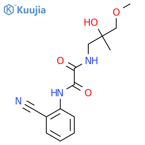 N'-(2-cyanophenyl)-N-(2-hydroxy-3-methoxy-2-methylpropyl)ethanediamide structure