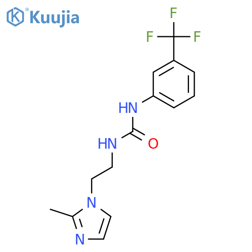 3-2-(2-methyl-1H-imidazol-1-yl)ethyl-1-3-(trifluoromethyl)phenylurea structure