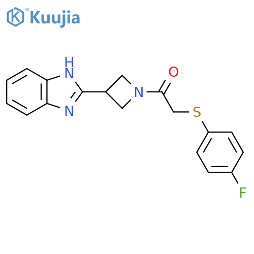 1-3-(1H-1,3-benzodiazol-2-yl)azetidin-1-yl-2-(4-fluorophenyl)sulfanylethan-1-one structure