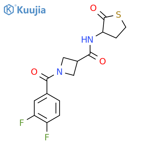 1-(3,4-difluorobenzoyl)-N-(2-oxothiolan-3-yl)azetidine-3-carboxamide structure