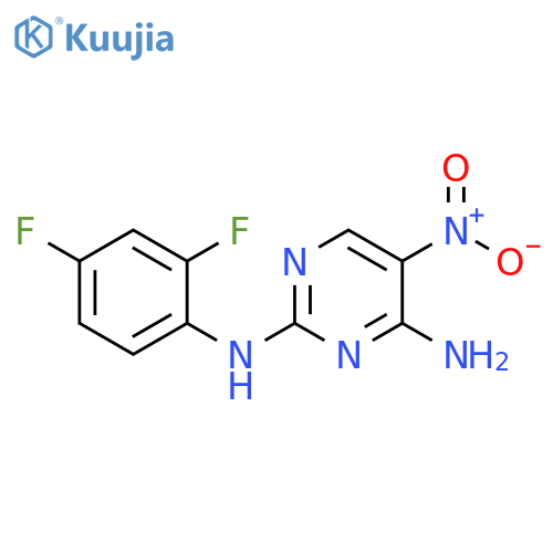 N2-(2,4-difluorophenyl)-5-nitropyrimidine-2,4-diamine structure