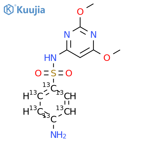 Sulfadimethoxine 13C6 (phenyl 13C6) structure
