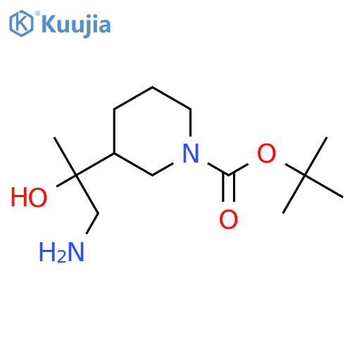 tert-butyl 3-(1-amino-2-hydroxypropan-2-yl)piperidine-1-carboxylate structure