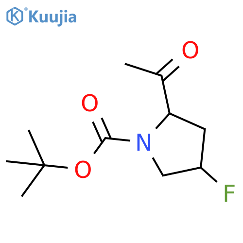 tert-butyl 2-acetyl-4-fluoropyrrolidine-1-carboxylate structure