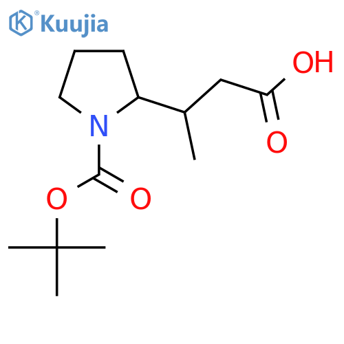3-{1-(tert-butoxy)carbonylpyrrolidin-2-yl}butanoic acid structure