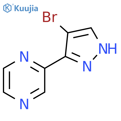 2-(4-bromo-1H-pyrazol-3-yl)pyrazine structure