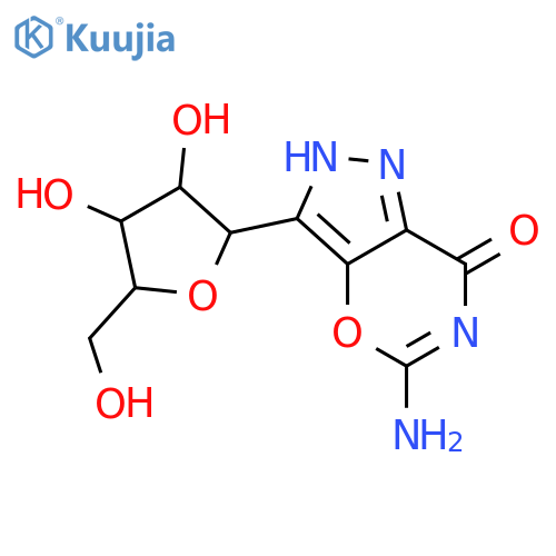 Pyrazolo[3,4-e][1,3]oxazin-7(1H)-one,5-amino-3-b-D-ribofuranosyl- structure