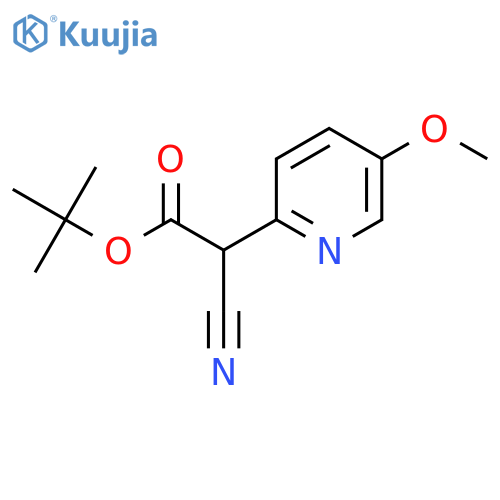 Tert-butyl 2-cyano-2-(5-methoxypyridin-2-yl)acetate structure