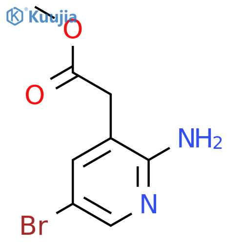 Methyl 2-amino-5-bromopyridine-3-acetate structure