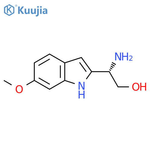 (2S)-2-amino-2-(6-methoxy-1H-indol-2-yl)ethan-1-ol structure