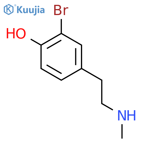 2-bromo-4-2-(methylamino)ethylphenol structure