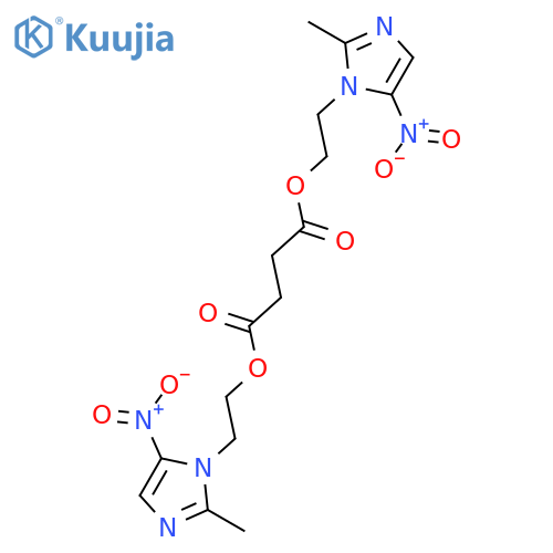 Butanedioic acid, bis[2-(2-methyl-5-nitro-1H-imidazol-1-yl)ethyl] ester structure