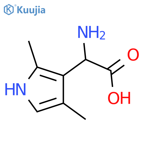 2-amino-2-(2,4-dimethyl-1H-pyrrol-3-yl)acetic acid structure