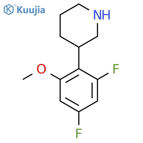 3-(2,4-difluoro-6-methoxyphenyl)piperidine structure