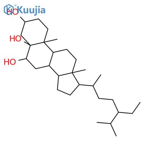3beta,5alpha,6beta-Trihydroxystigmastane structure