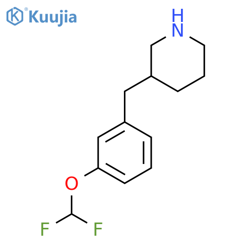 3-{3-(difluoromethoxy)phenylmethyl}piperidine structure