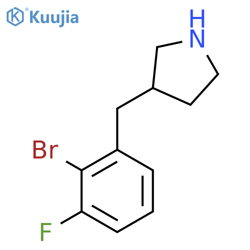 3-(2-bromo-3-fluorophenyl)methylpyrrolidine structure