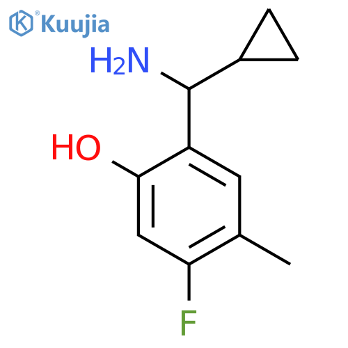 2-amino(cyclopropyl)methyl-5-fluoro-4-methylphenol structure