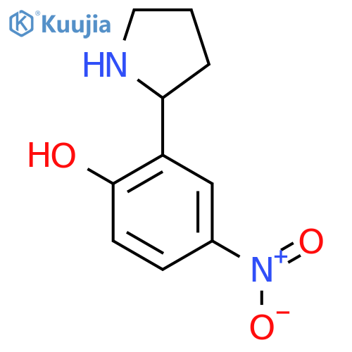 4-Nitro-2-(pyrrolidin-2-yl)phenol structure
