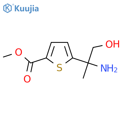 methyl 5-(2-amino-1-hydroxypropan-2-yl)thiophene-2-carboxylate structure