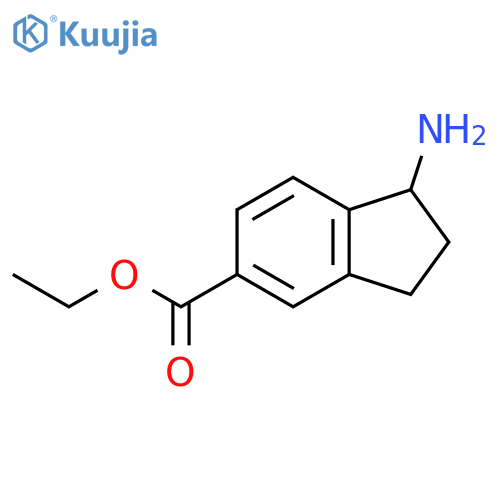 ethyl 1-amino-2,3-dihydro-1H-indene-5-carboxylate structure