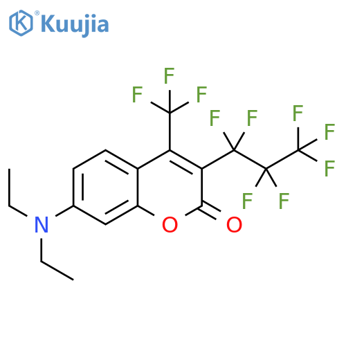 2H-1-Benzopyran-2-one,7-(diethylamino)-3-(heptafluoropropyl)-4-(trifluoromethyl)- structure
