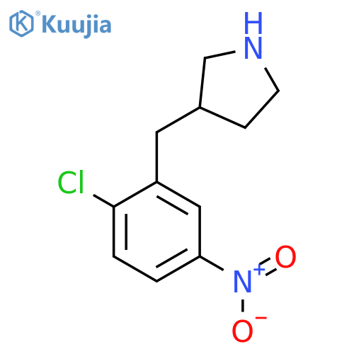 3-(2-chloro-5-nitrophenyl)methylpyrrolidine structure