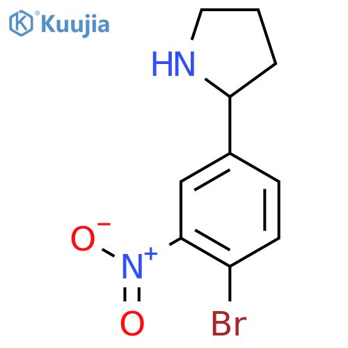 2-(4-bromo-3-nitrophenyl)pyrrolidine structure