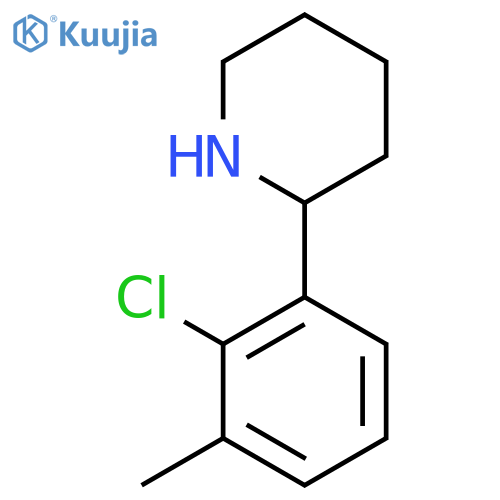 2-(2-chloro-3-methylphenyl)piperidine structure