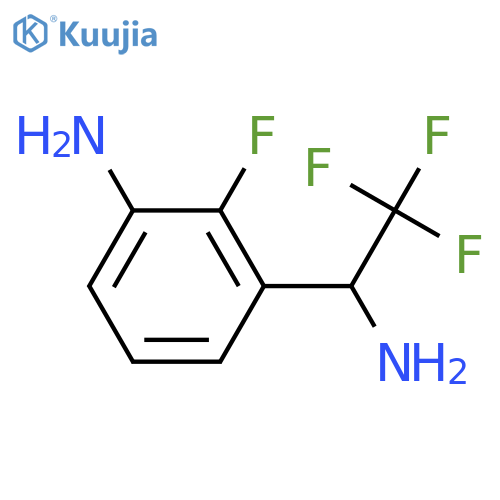 3-(1-amino-2,2,2-trifluoroethyl)-2-fluoroaniline structure