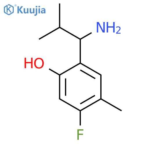 2-(1-amino-2-methylpropyl)-5-fluoro-4-methylphenol structure