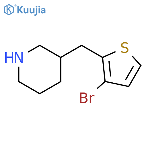 Piperidine, 3-[(3-bromo-2-thienyl)methyl]- structure