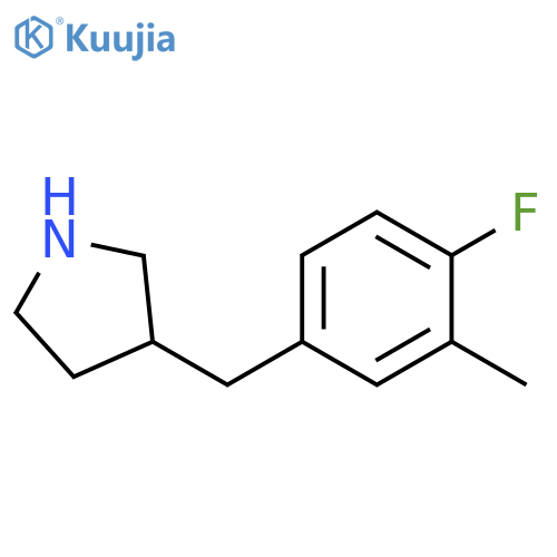 3-(4-fluoro-3-methylphenyl)methylpyrrolidine structure