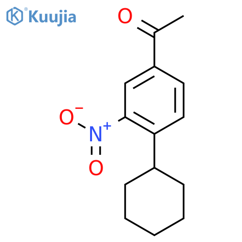 Ethanone, 1-(4-cyclohexyl-3-nitrophenyl)- structure
