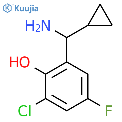 2-amino(cyclopropyl)methyl-6-chloro-4-fluorophenol structure