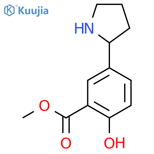 methyl 2-hydroxy-5-(pyrrolidin-2-yl)benzoate structure