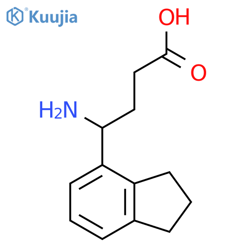 4-amino-4-(2,3-dihydro-1H-inden-4-yl)butanoic acid structure